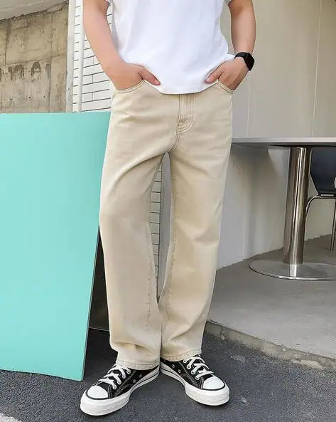 Men’s Off-brown Relaxed Fit Jeans