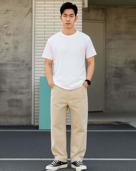 Men’s Off-brown Relaxed Fit Jeans