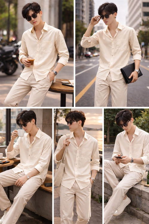 Creamy solid shirt 👕