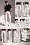 Urban Trade Straight Fit White Jeans